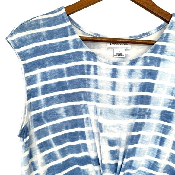 Liz Claiborne popover dress, sleeves, crew neck,  stretchy knit fabric, midi - Picture 6 of 14